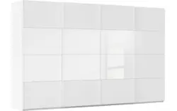 Goossens kledingkast finca combi glans mat glas wit hoogwaardig meubelplaat - 8244370-{merk}-finca-combi-sts-wit-schuifdeuren-02